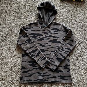 Tahari Camo Hooded Sweater
